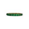 Classic Colombian emerald eternity ring