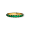 Classic Colombian emerald eternity ring