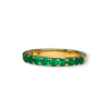 Classic Colombian emerald eternity ring