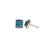 Mini Colombian emerald & sapphire studs