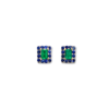 Mini Colombian emerald & sapphire studs