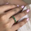 Classic Colombian emerald eternity ring