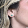 Classic Colombian emerald studs with detachable diamond jackets