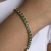 Pentagonal emerald bracelet