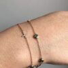 Bracelet emerald with diamond cross