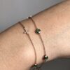 Bracelet emerald with diamond cross