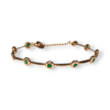 Round emerald bezel bracelet