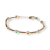 Round emerald bezel bracelet