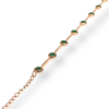 Round emerald bezel bracelet