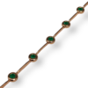 Round emerald bezel bracelet