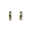 Edgy emerald earrings