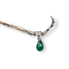 Art deco inspired emerald baguette & diamond necklace