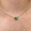 Emerald heart pendant