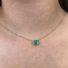 Emerald heart pendant