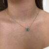 Emerald heart pendant