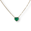 Emerald heart pendant