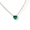 Emerald heart pendant