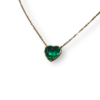 Emerald heart pendant