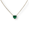 Emerald heart pendant