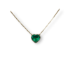 Emerald heart pendant