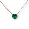 Emerald heart pendant