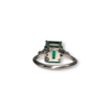 Fine classic emerald cut three stone ring