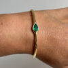 Drop shape emerald bangle