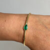 Drop shape emerald bangle