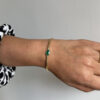 Drop shape emerald bangle