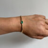 Drop shape emerald bangle