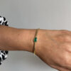 Drop shape emerald bangle