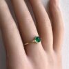 Cabochon emerald ring