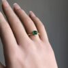 Cabochon emerald ring