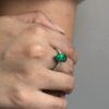 Teardrop emerald ring