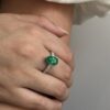 Teardrop emerald ring