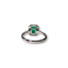 Classic Colombian emerald halo ring