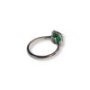 Classic Colombian emerald halo ring