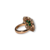 Rose gold Colombian emerald cocktail ring