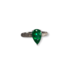 Teardrop emerald ring