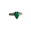 Teardrop emerald ring