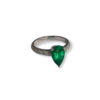 Teardrop emerald ring