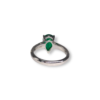 Teardrop emerald ring