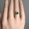 Cabochon emerald ring