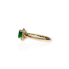 Classic Colombian emerald halo ring