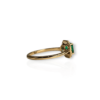 Classic Colombian emerald halo ring