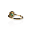 Classic Colombian emerald halo ring