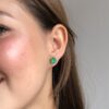 4 in 1 colombian emerald earrings