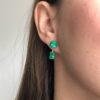 4 in 1 colombian emerald earrings