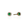 Everyday emerald halo studs