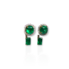 4 in 1 colombian emerald earrings